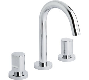 Widespread wash-basin mixer with swan pipe spout Chromed Kalo