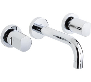 Built-in wash-basin mixer with 16 cm pipe spout Chromed Kalo
