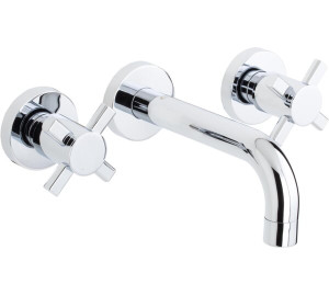 Built-in wash-basin mixer with 16 cm pipe spout Chromed Kross