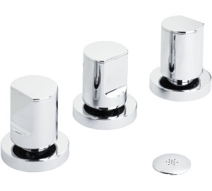 Widespread bidet mixer with transmission Chromed Kalo