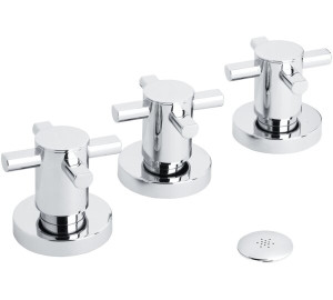 Widespread bidet mixer with transmission Chromed Kross