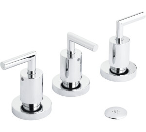 Widespread bidet mixer with transmission Chromed Ixo