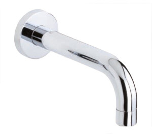 Wall-mounted pipe spout 16 cm Chromed
