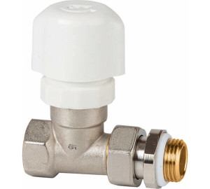 Straight radiator valve with thermostatic option, for steel pipe with GE System