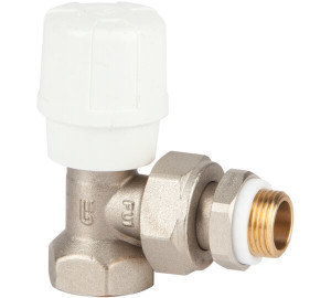 Manual angle radiator valve for steel pipe