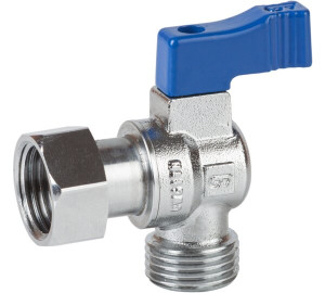 Ball angle valve with free nut