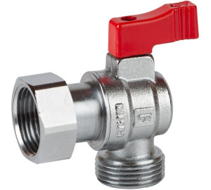 Ball angle valve with free nut