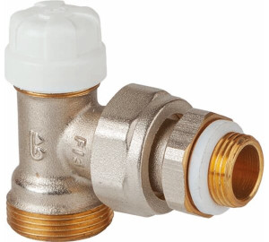 Angle lock shield valve for copper, PEX and multilayer pipe