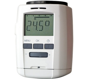 Programmable thermostatic head for radiators