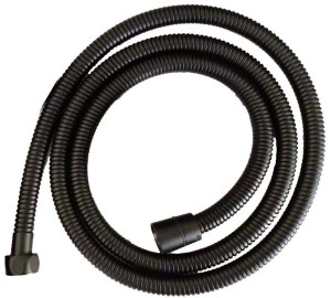 Black F 1/2" - F 1/2" stainless steel flexible hose 1.20m