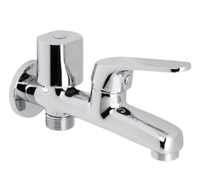 Double outlet tap 1/2" - 3/4" and aerator