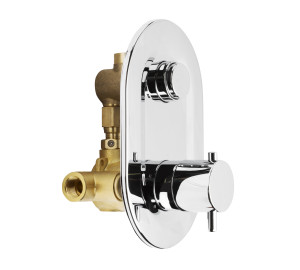 Built-in timed thermostatic mixer