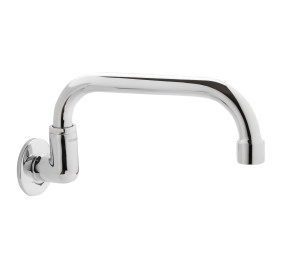 Wall-mounted swivel spout