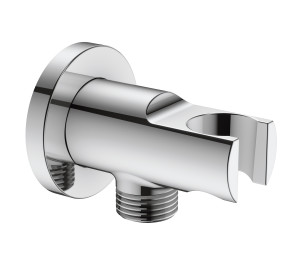Cylindrical shower holder with 1/2" connector