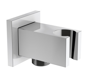 Square shower holder with 1/2" connector