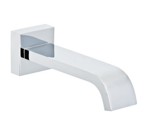 Square wall bath spout