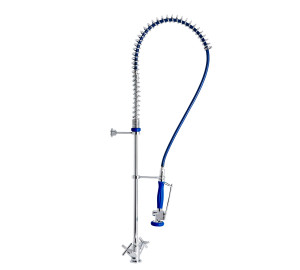 High pre-rinse column with sink mixer