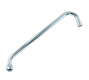 Sloping sink spout