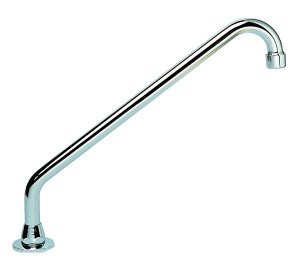 Sloping sink spout
