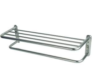 Towel shelf with bar