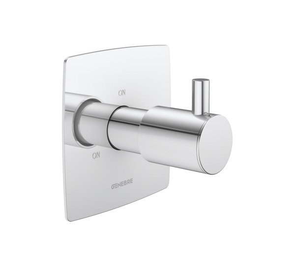 Built-in 3-way ceramic diverter Chromed Koral