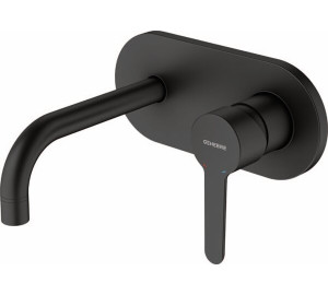 Built-in wash-basin mixer 16 cm spout Black Oslo Black