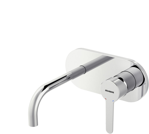 Built-in wash-basin mixer 16 cm spout Chromed Oslo