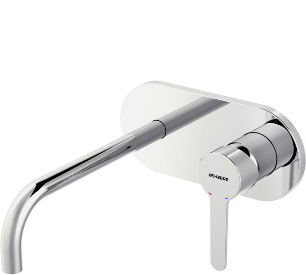 Built-in wash-basin mixer 22 cm spout Chromed Oslo