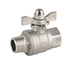 2 pcs full bore ball valve M-F