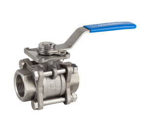 “V” control ball valve, 3 pieces