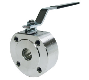 Wafer type. 1 pc full bore ball valve mounting between flanges PN 16