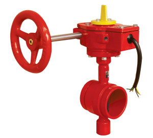 Grooved ends Butterfly valve with gear-box and limit switch