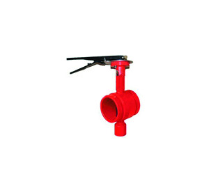 Grooved ends butterfly valve with handle