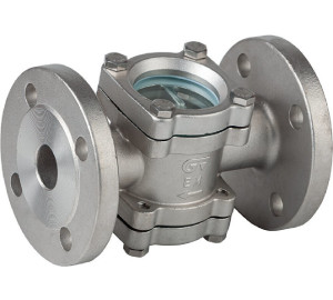 Sight glass, double glass PYREX DIN flanges