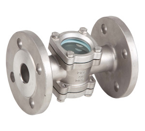 Sight glass, double glass DIN flanges