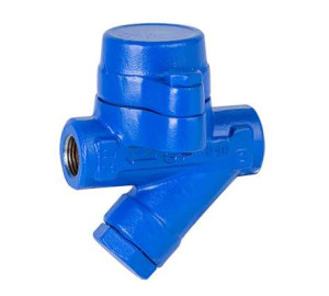 Thermostatic steam trap with strainer