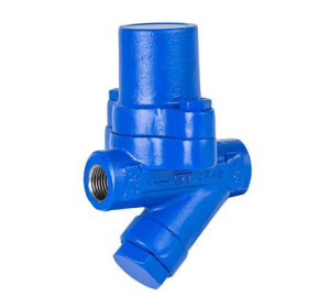 Bimetalic steam trap with strainer