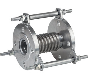 Metal expansion joint with internal liner