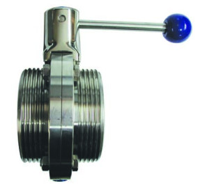 Butterfly valve threaded ends