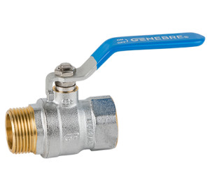 Ball valve M-F blue handle