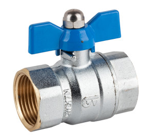 Ball valve blue butterfly handle