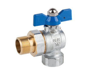 Ball angle valve M-F with 2 pieces detachable connector