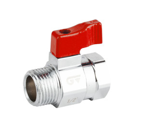 Mini ball valve (red handle)
