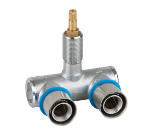 "U" built-in ball valve Pex and Multilayer pipe with press sockets