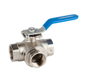 3 way ball valve for direct assembling type "T"
