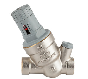 Membrane pressure reducing valve with filter