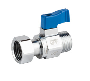 Mini ball valve with free nut