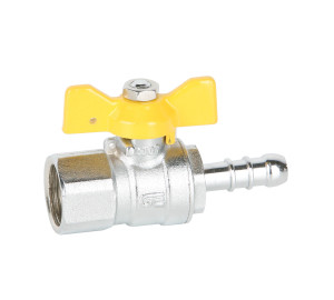 Ball straight valve for gas, F-hose connection