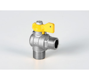 Angle ball valve for gas, M-M