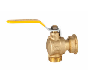 Ball angle valve for gas, M-F sliding nut